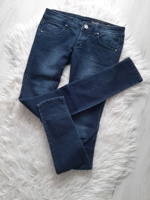 Relish piękne oryginalne granatowe jeansy XS 34