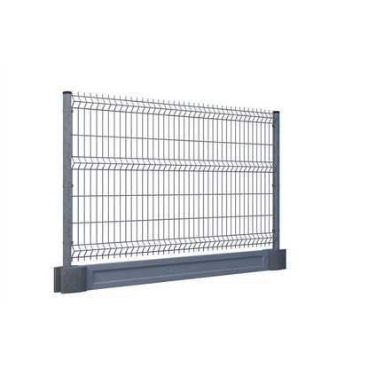 Ogrodzenie panelowe fi4, 153cm, podmurówka, słupki 60x40, komplet