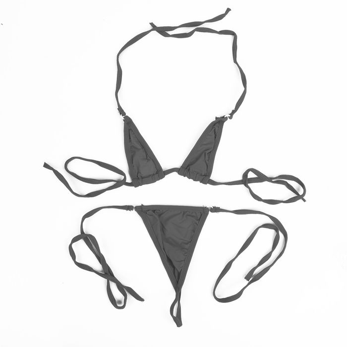 Bahama seksowne micro bikini wiązane na plażę strój kąpielowy szary