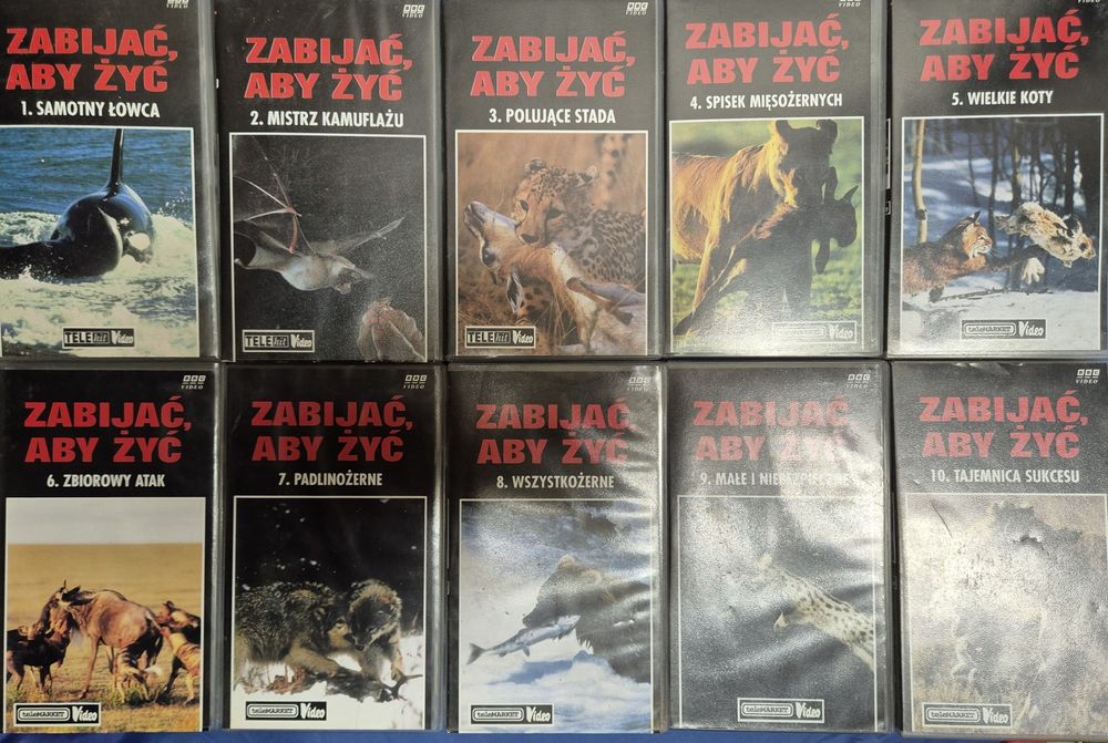 Zabijać aby żyć 8kaset VHS