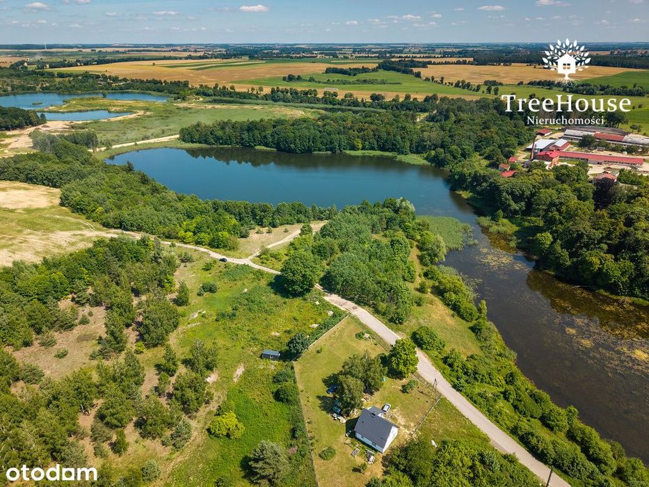 Działka inwestycyjna z linią brzegową - MPZP