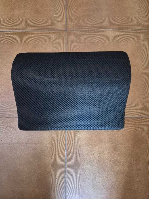 Almofada lombar, preto, 31x23 cm Nova