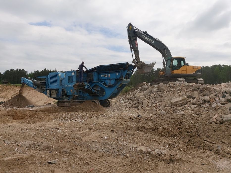 kruszenie gruzu kamienia wynajm kruszarki usługi kruszarką