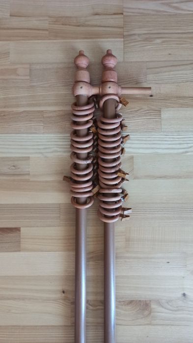 Karnisz drewniany dwubiegowy