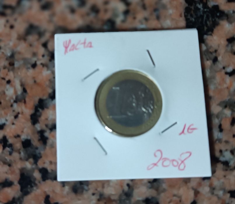 2 moeda 2008 F  1 euro e 2 euros