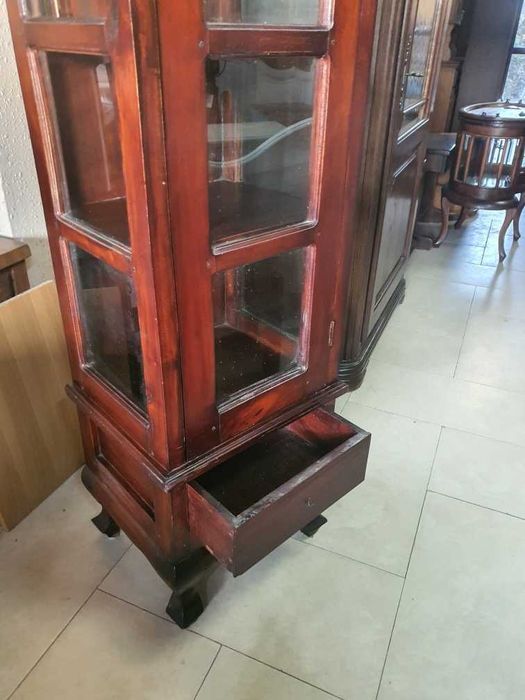 Witryna drewniana lite drewno tekowa kolonialna solidna FV DOWÓZ