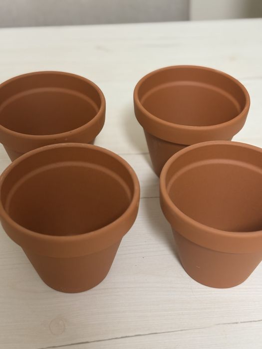 Conjunto 4 Vasos de Barro Pequenos – Ideais para decoração!