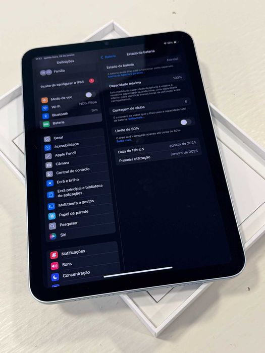 iPad mini 7.ª geração (A17 Pro) 128GB Wi-Fi + Smart Folio
