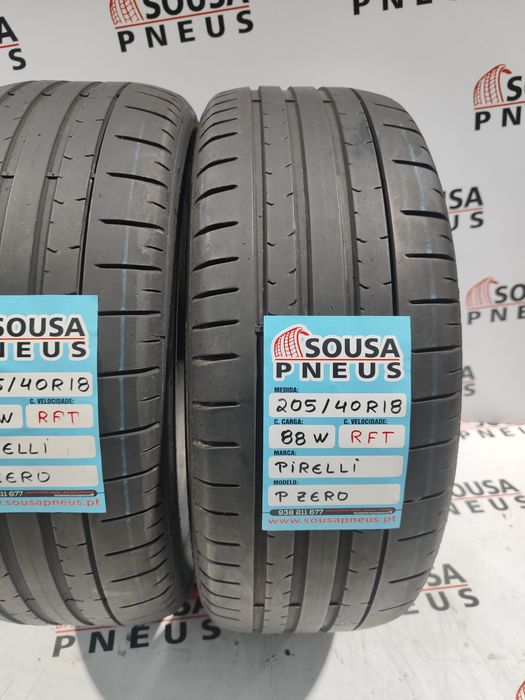 2 pneus semi novos 205-40R18 Pirelli RFT - Oferta dos Portes
