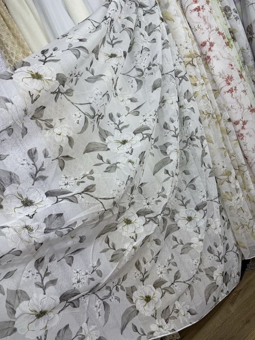 Тюль батист тюлі штори бамбук льон штори мікровелюр блекаут пошив