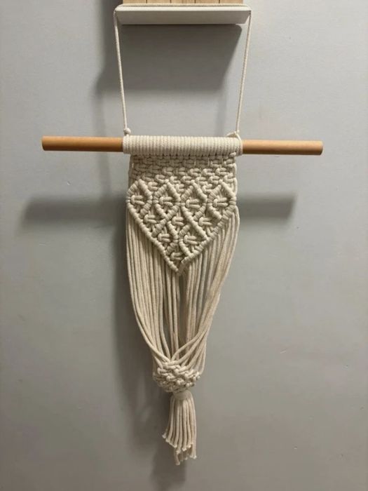 Kwietnik dekoracja ścienna do powieszenia makrama handmade