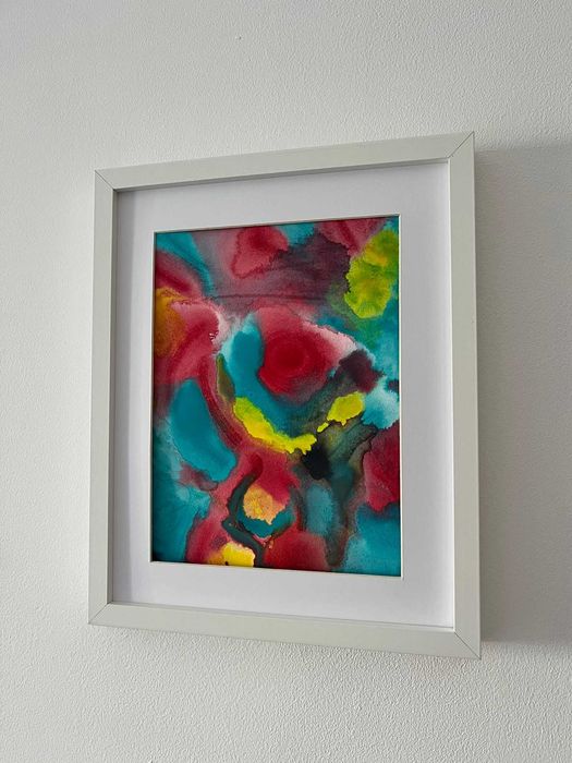 Pintura abstrata em acrílico