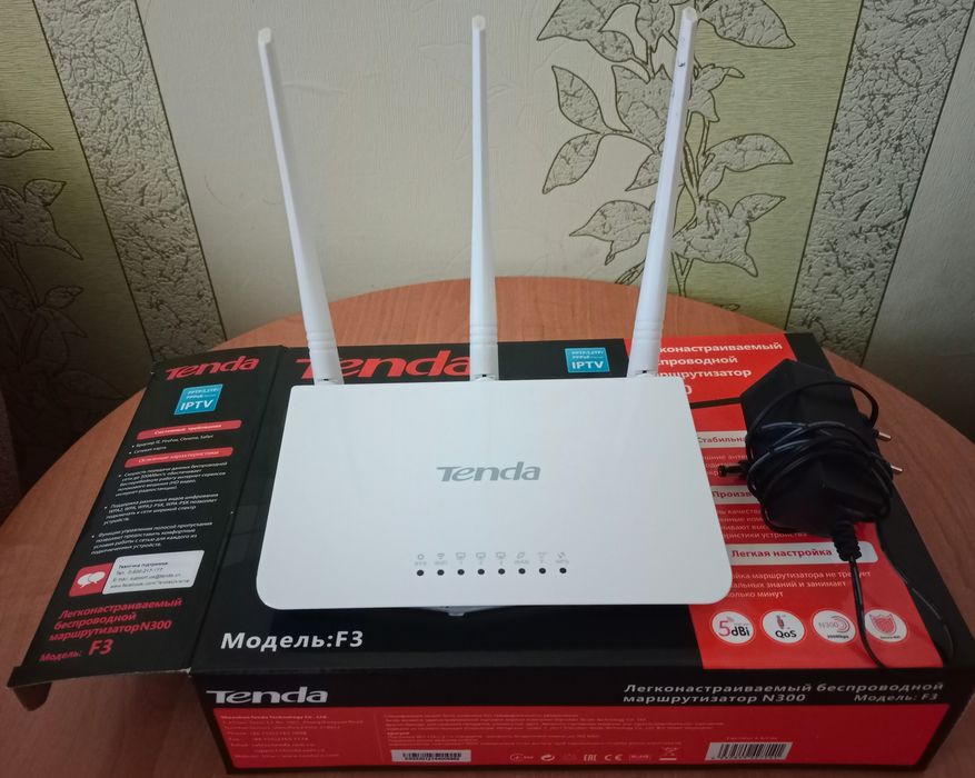 Маршрутизатор TENDA F3 абсолютно новЫЙ