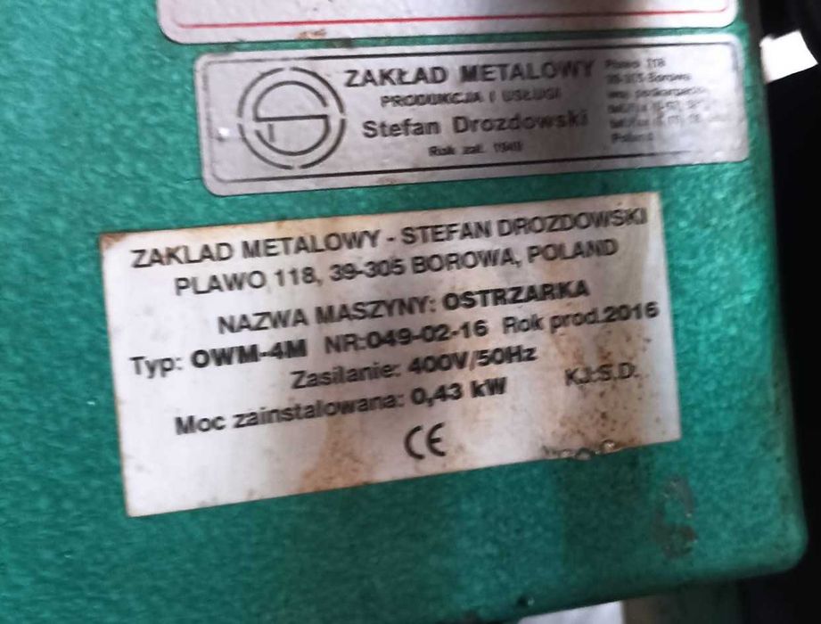 Ostrzarka pił taśmowych Drozdowski OWM-4M