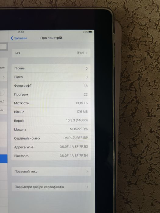 iPad A1460 Apple