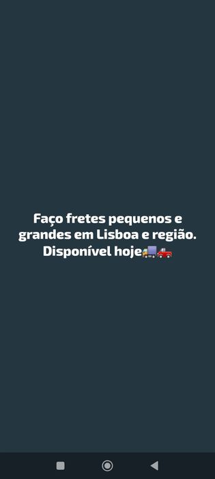 Fretes em Lisboa e região