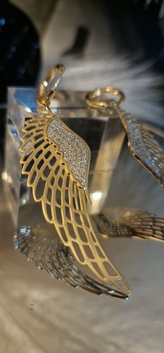 Złote Kolczyki Skrzydła pr.585 Nowe!!!