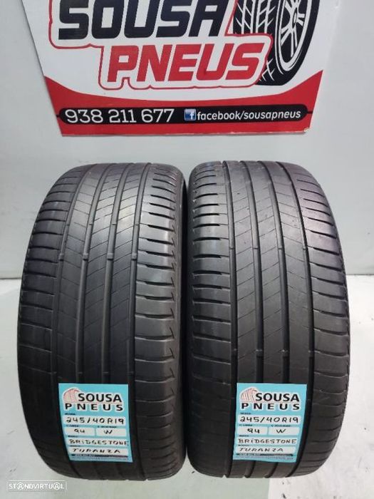 2 pneus semi novos 245-40r19 bridgestone - oferta dos portes
