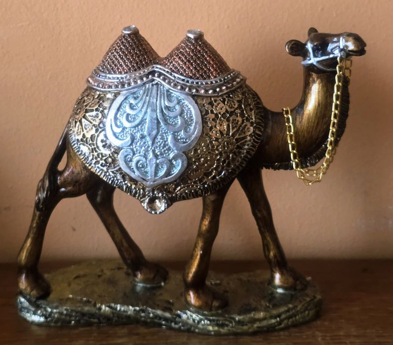 2szt. Figurki ceramiczne Wielbłąd Dromader Baktrian CAMEL. Jordania.