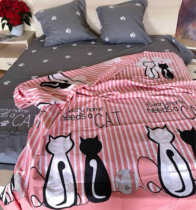 Постільна білизна,постєль,дитяча,підліткова,коти,пес Патрон