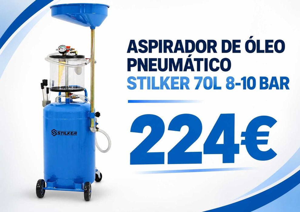 Aspirador de Óleo Pneumático STILKER 70L 8-10 bar LL29