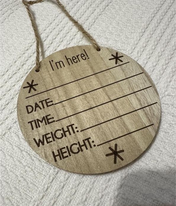 Декоративна табличка для новонародженого