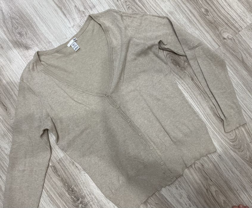 Beżowy sweterek Kardigan na guziki H&M xl-xxl