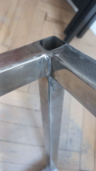 Stelaż stolika stalowy nierdzewny - loft, industrial