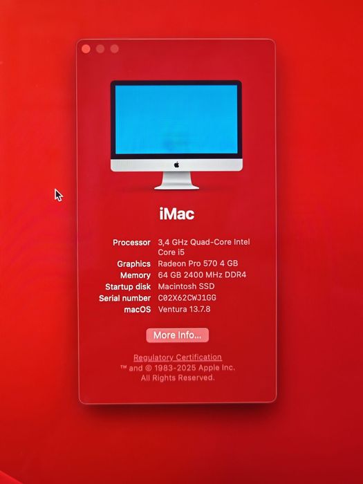 iMac 27" Retina 5K 2017 — i5 | 64GB RAM | SSD 512GB