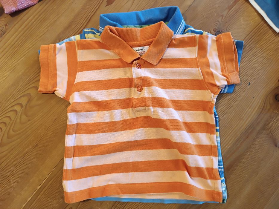 2 koszulki z kołnierzykiem dla dzieci