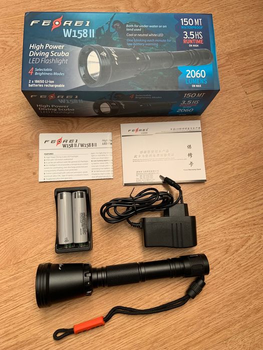 Новый фонарь для подводной охоты.