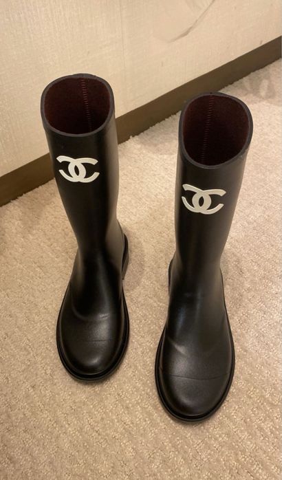 Kalosze Chanel black