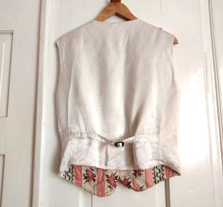 Vintage Hennes Collection  kamizelka garniturowa bezrękawnik haftowana