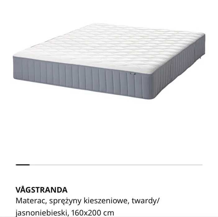 Materac IKEA VAGSTRANDA w rozm.180x200 cm- dostawa gratis