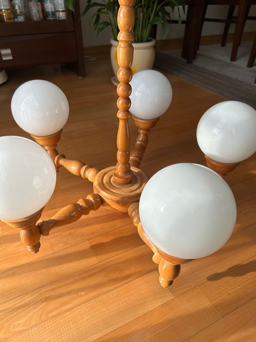 Lampa toczona w stylu vinted