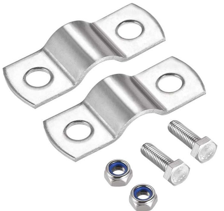 Obejma do rur, stal nierdzewna 27mm 2 sztuki Sourcing map