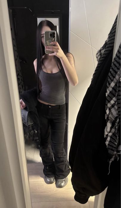 джинсы клеш штаны