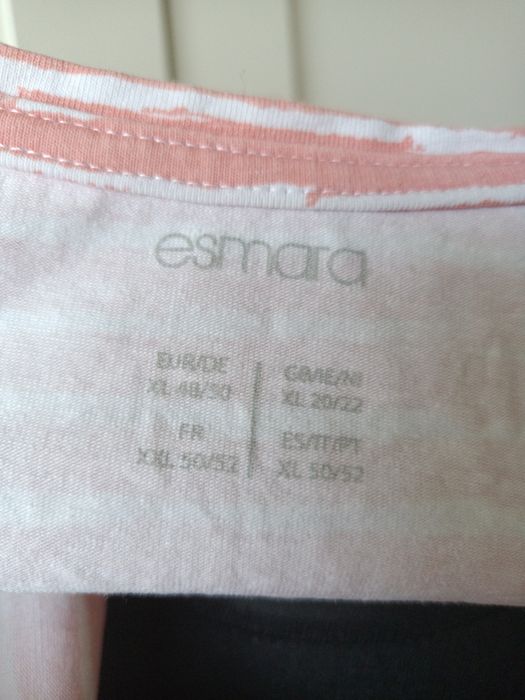 Damska bawełniana bluzka w paski koszulka z krótkim rękawem esmara