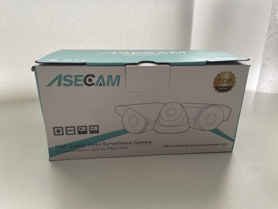 Kamera zewnętrzna ASECAM IP67 – Full HD, IR, H.265, nowa