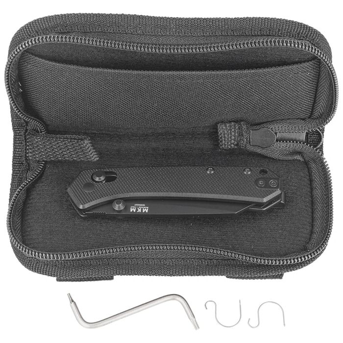 Nóż składany MKM Yipper Black G10, Black Top Shield (MK YP-GBKB)