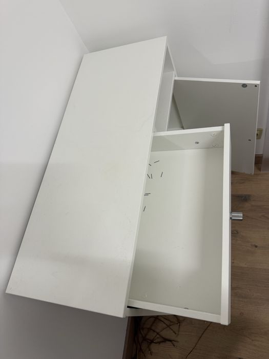 Armário IKEA branco com gaveta, porta e prateleiras