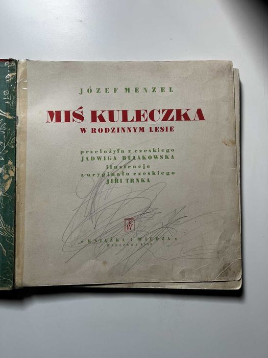 Miś Kuleczka | Komplet 2 Tomy | Menzel | Ilustr. Trnka 1950 | Kolekcjonerska
