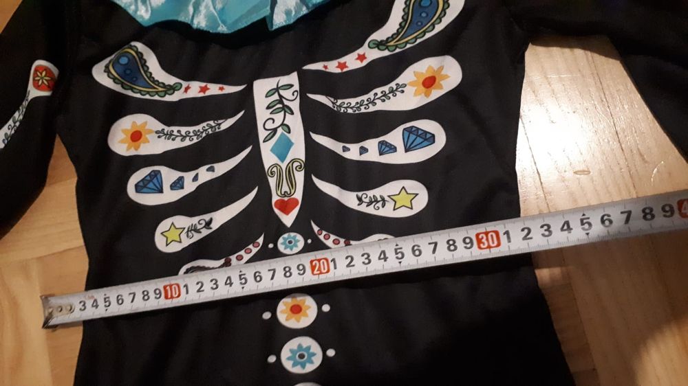 Stroj karnawałowy przebierańców halloween kosciotrup