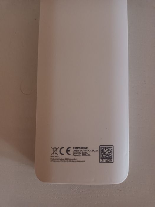Powerbank Esperanza 8000 mAh White-Grey зовнішній акумулятор