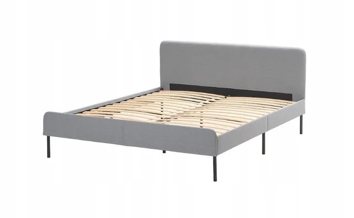 Ikea Slattum Łóżko 160x200 odcienie szarości