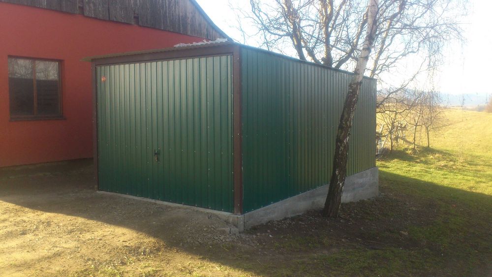 Garaż blaszany blaszak 3x5 uchylna kolor