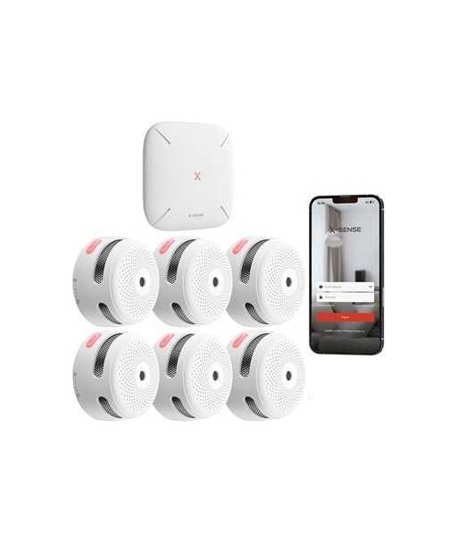 X-Sense FS61 - Комплект із 6 детекторів + 1 комунікаційний центр