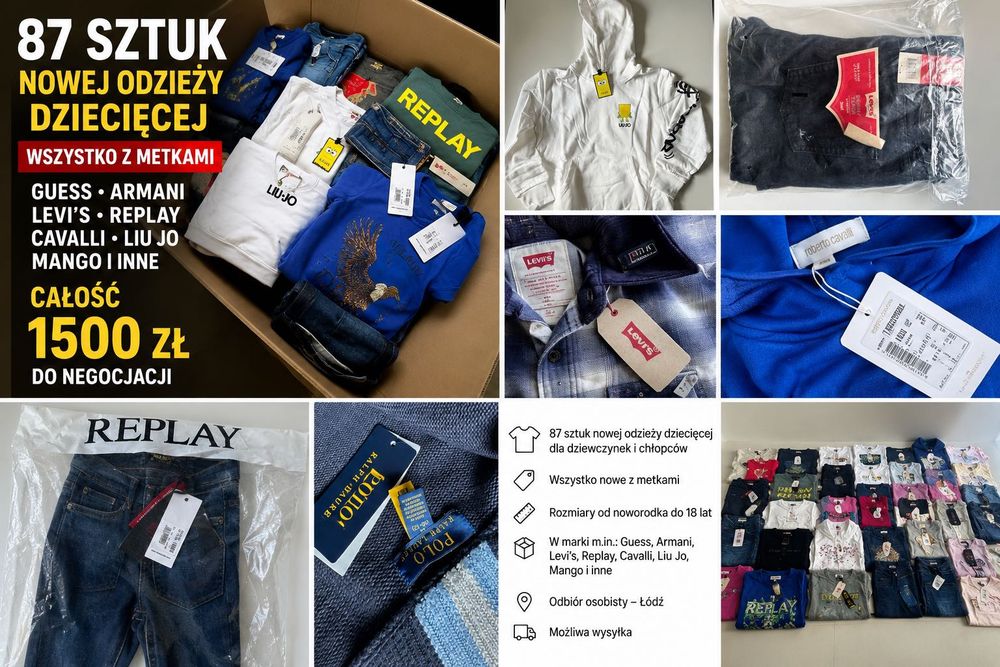 Box 87 szt. nowej odzieży dziecięcej z metkami