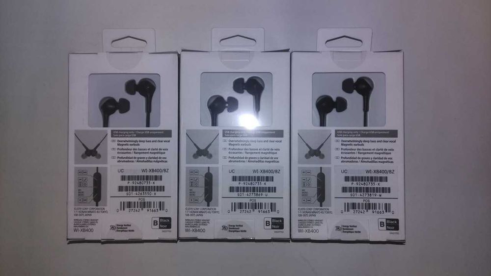 НОВі Бездротові bluetooth навушники-вкладиші SONY WI-XB400 EXTRA BASS