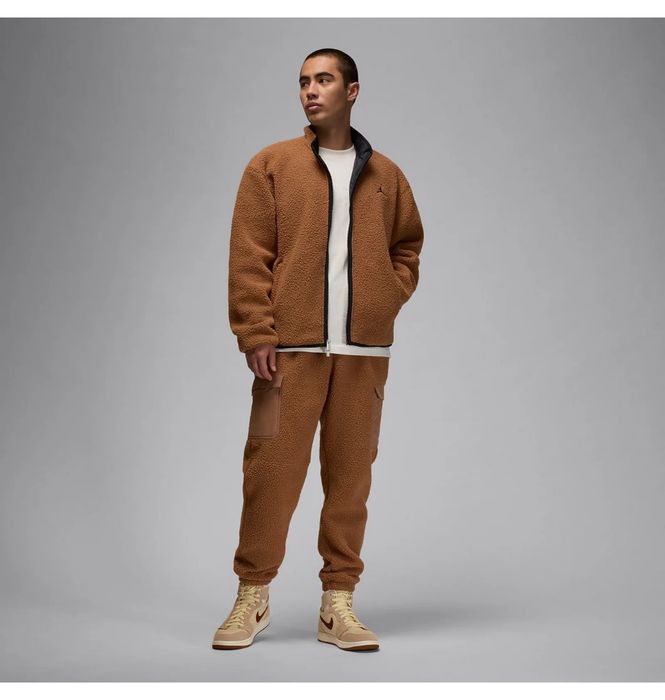 Оригінал! Зіп Худі Jordan Sherpa (коричневе) (S, M, L)